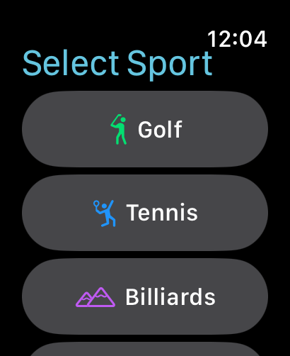 Scorekeeper menu